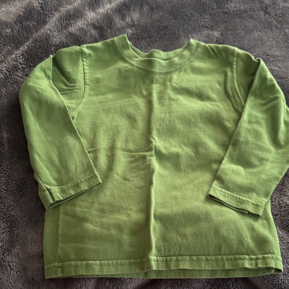 Classic Long-Sleeve Crewneck Top in  Green